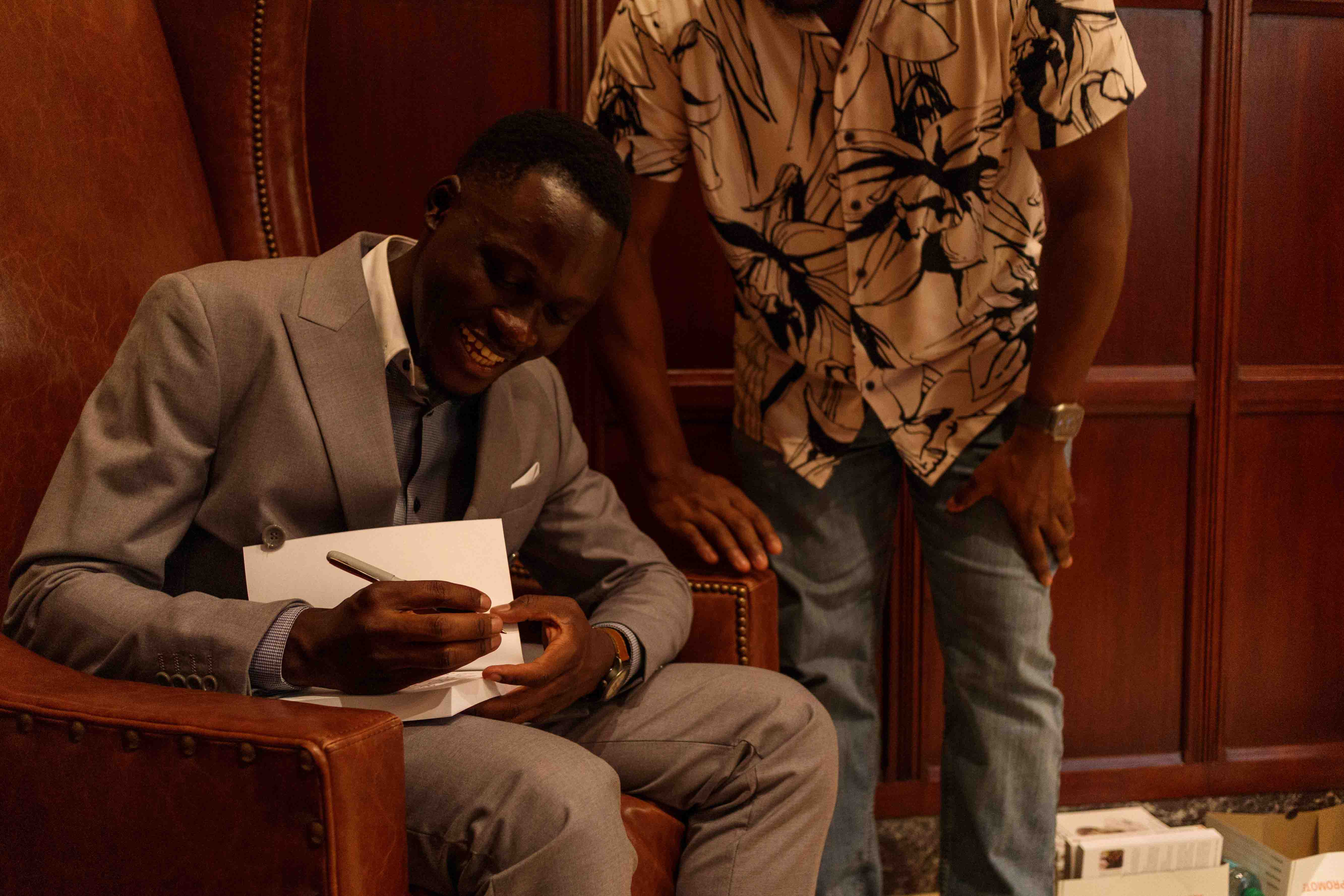 Book signing at the Leaders and Schemers launch